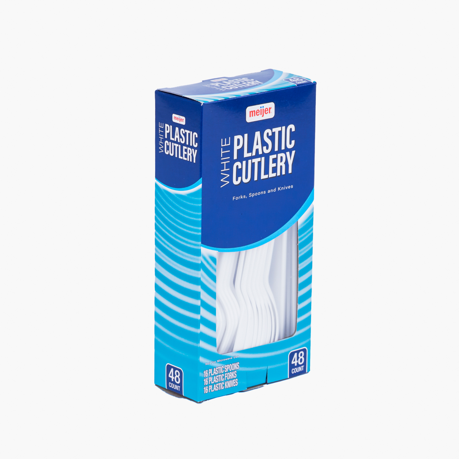 slide 5 of 6, MEIJER WHITE CUTLERY COMBO 48 CT, 48 ct