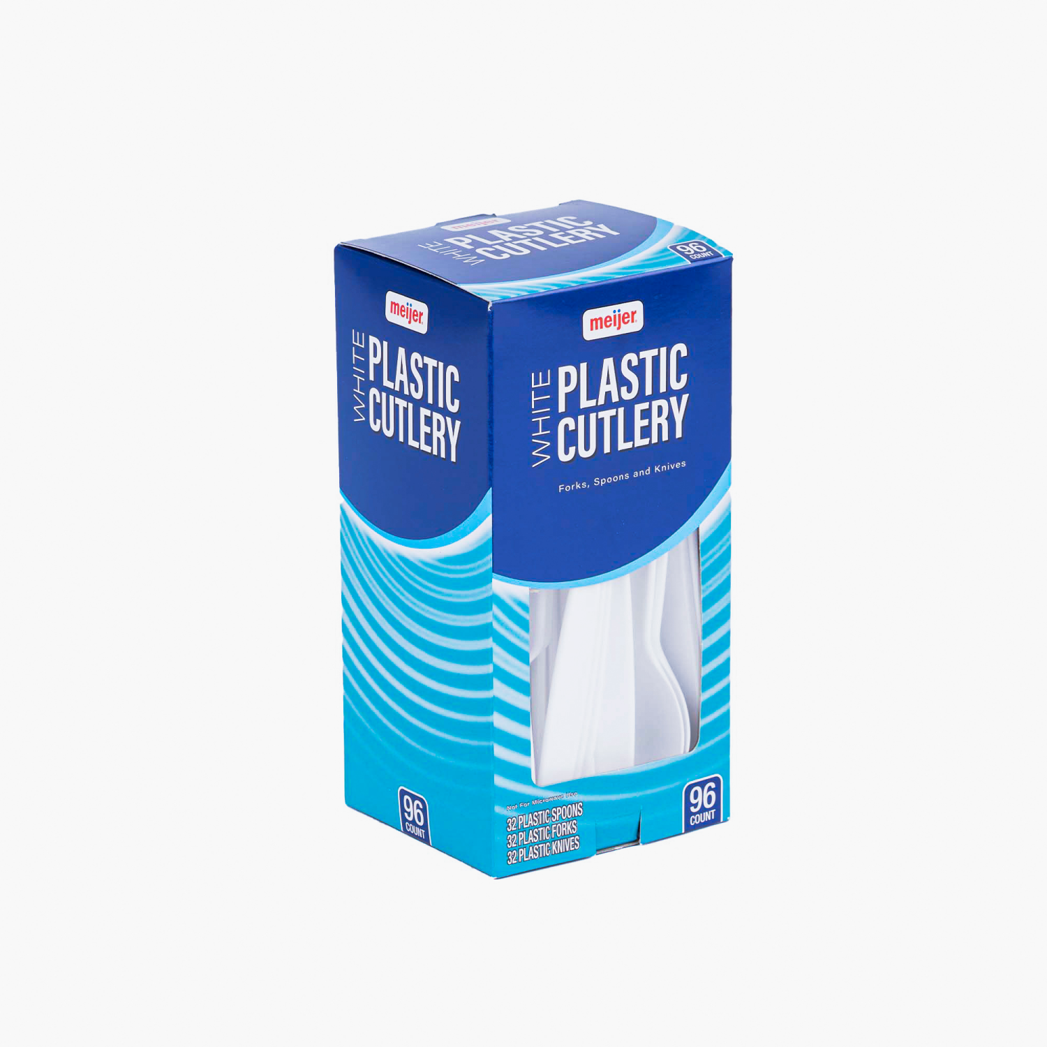 slide 5 of 6, MEIJER WHITE CUTLERY COMBO PACK 96 CT, 96 ct