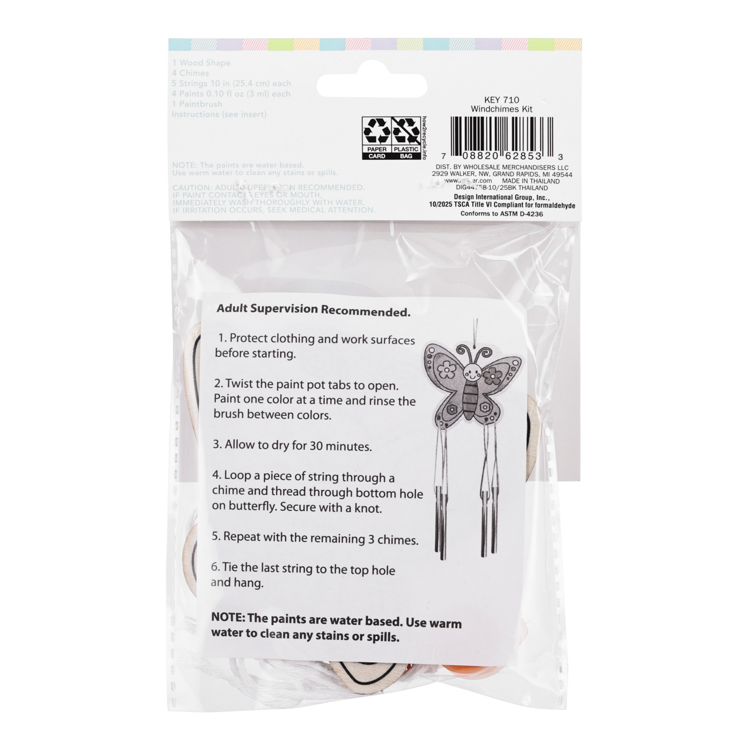 slide 2 of 3, Meijer Corporate Seasonal Windchimes, Butterfly, 10 in