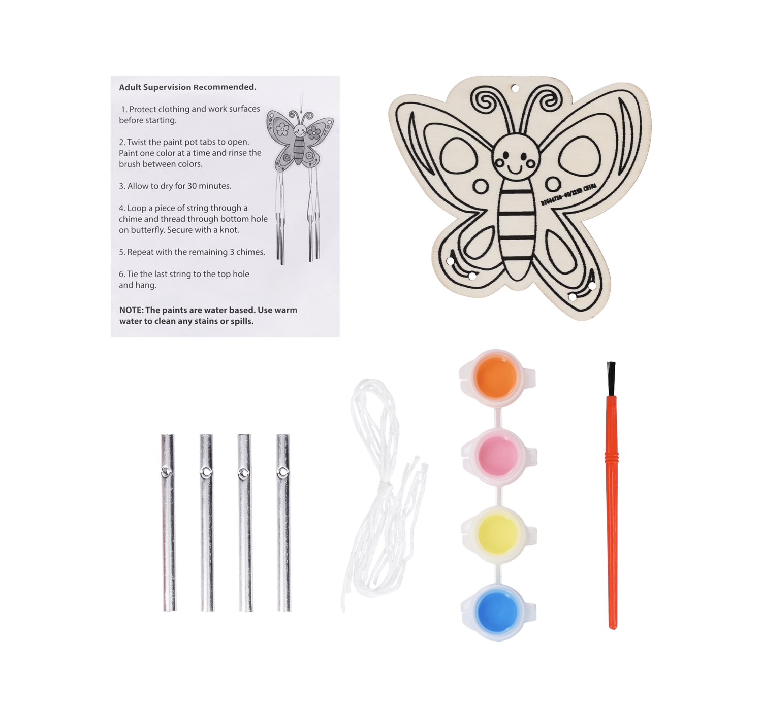 slide 3 of 3, Meijer Corporate Seasonal Windchimes, Butterfly, 10 in