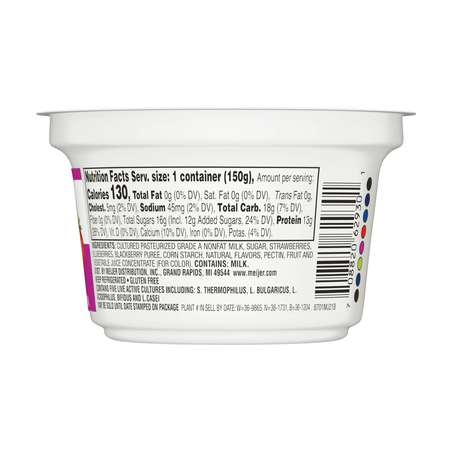 slide 2 of 3, Meijer Mixed Berry Greek Yogurt-12, 5.3 oz