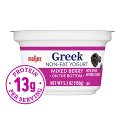 Meijer Greek Nonfat Yogurt Mixed Berry 5.3 Oz