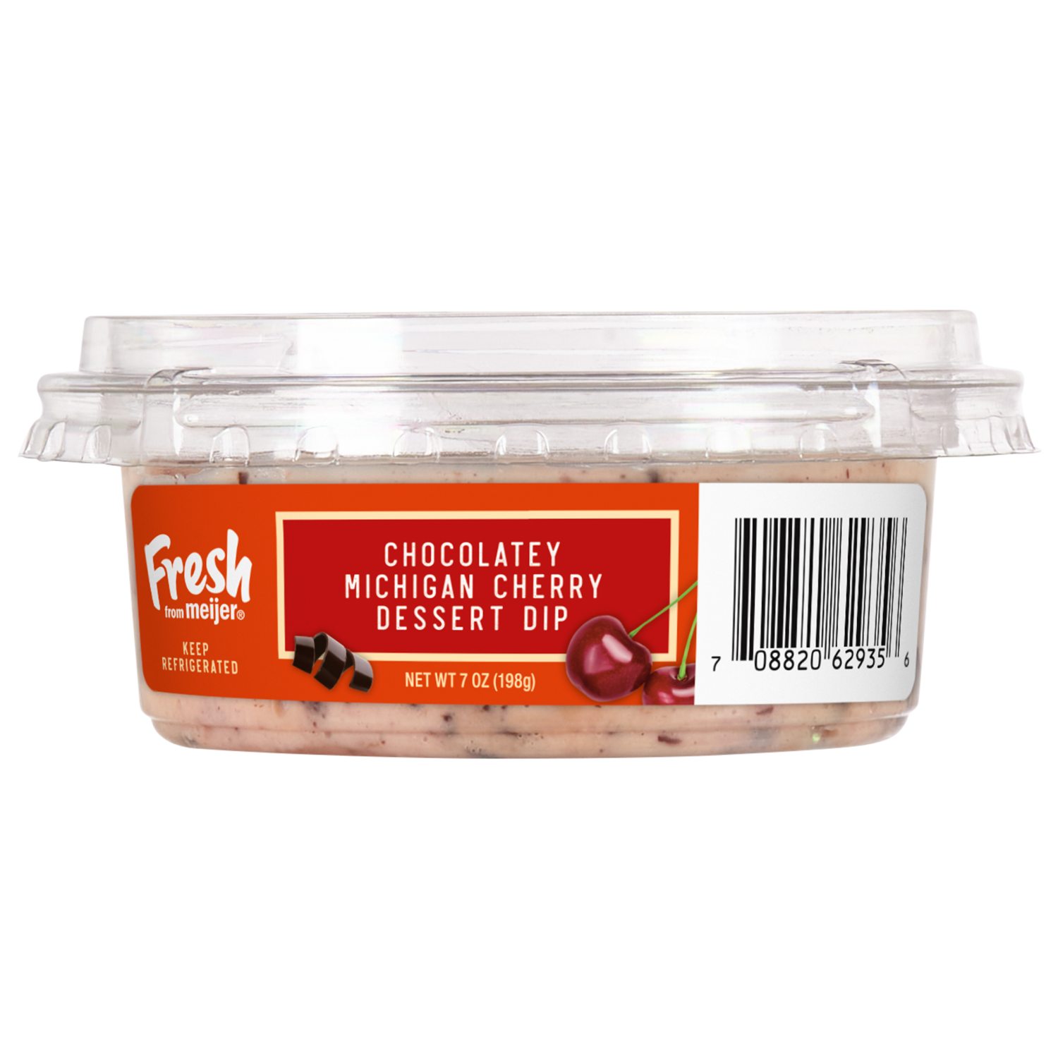 slide 3 of 3, Fresh from Meijer Chocolatey Michigan Cherry Dessert Dip, 7 oz