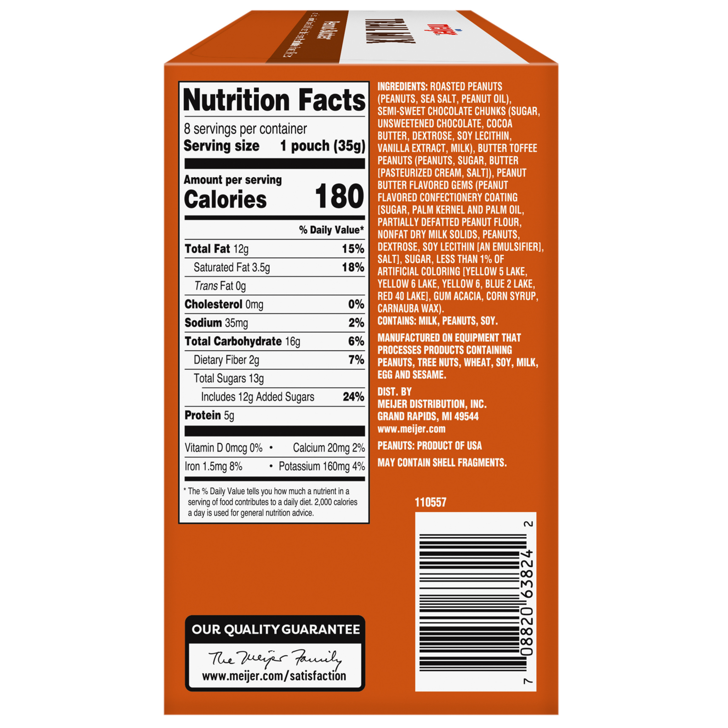 slide 4 of 8, Meijer Peanut Butter Trail Mix, 8 Ct Multipack, 8 ct