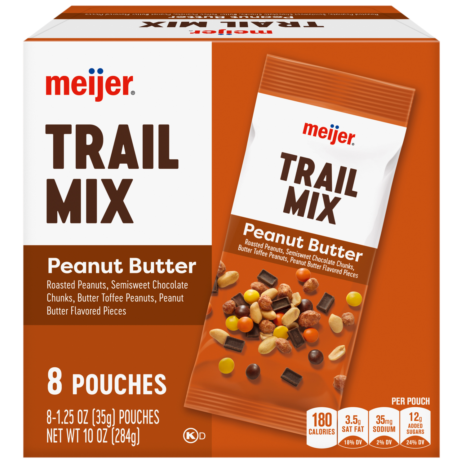 slide 1 of 8, Meijer Peanut Butter Trail Mix, 8 Ct Multipack, 8 ct