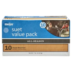 Meijer Peanut Wild Bird Suet, Value Pack, 10 Ct