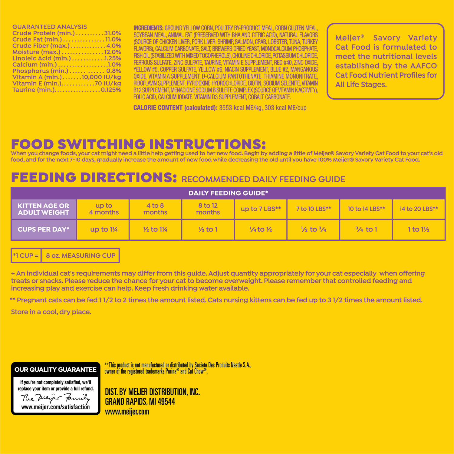 slide 2 of 2, Meijer Main Choice Blended Dry Cat Food, 22 lb