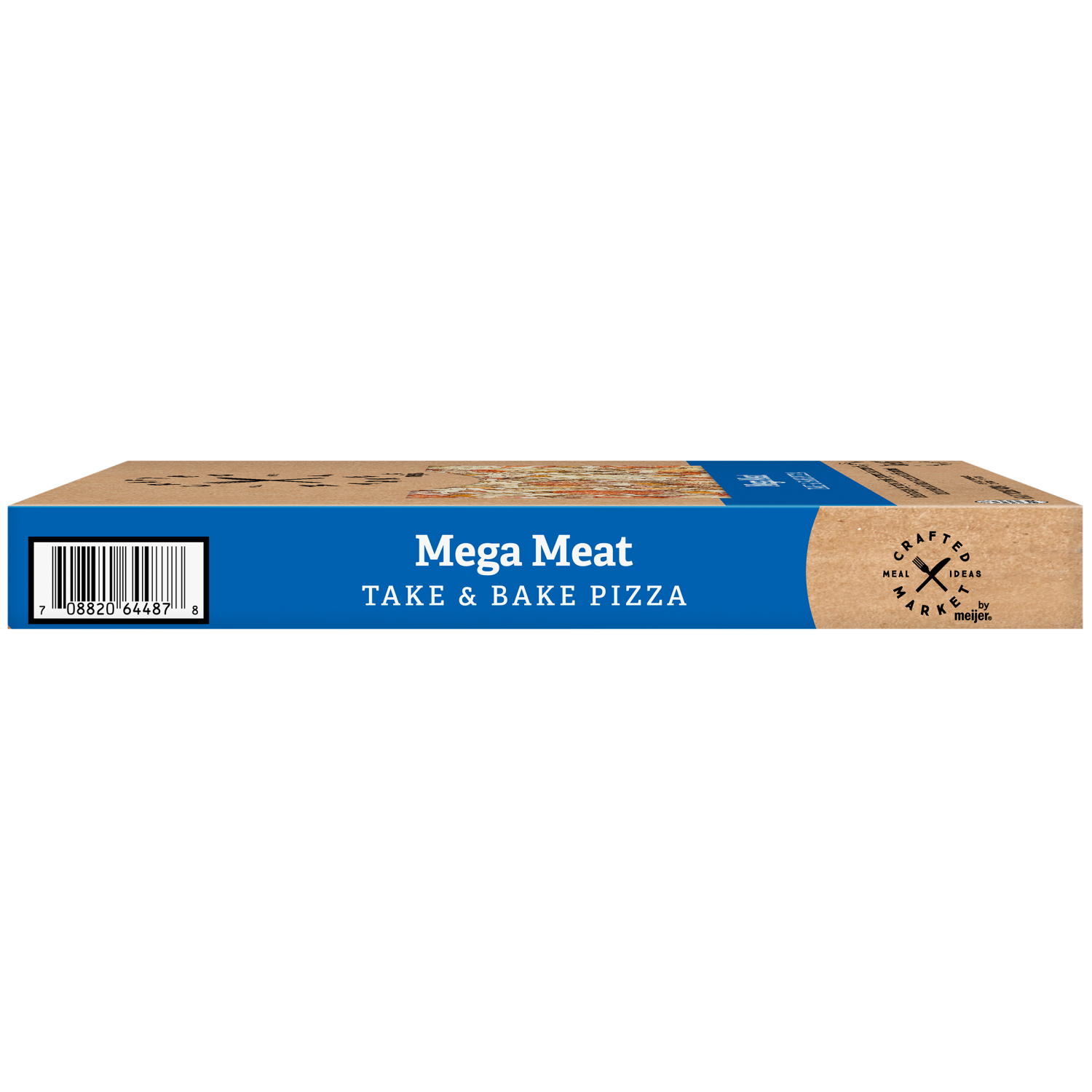 slide 2 of 5, Crafted Market by Meijer Mega Meat Pizza, 34.7 oz., 34.7 oz