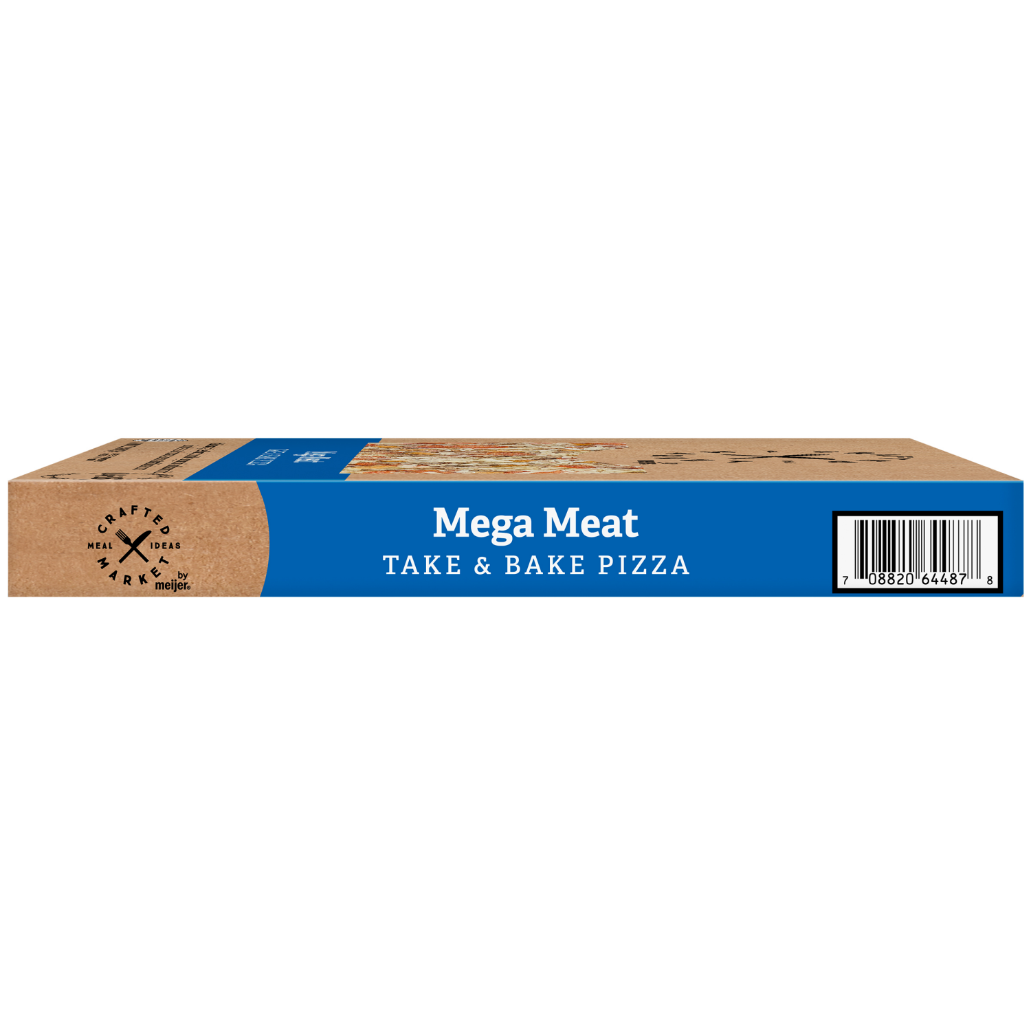 slide 3 of 5, Crafted Market by Meijer Mega Meat Pizza, 34.7 oz., 34.7 oz