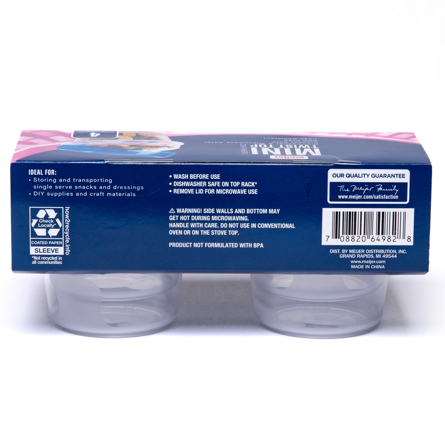 slide 2 of 4, Meijer Food Containers Twist Top, 4 ct; 4 oz