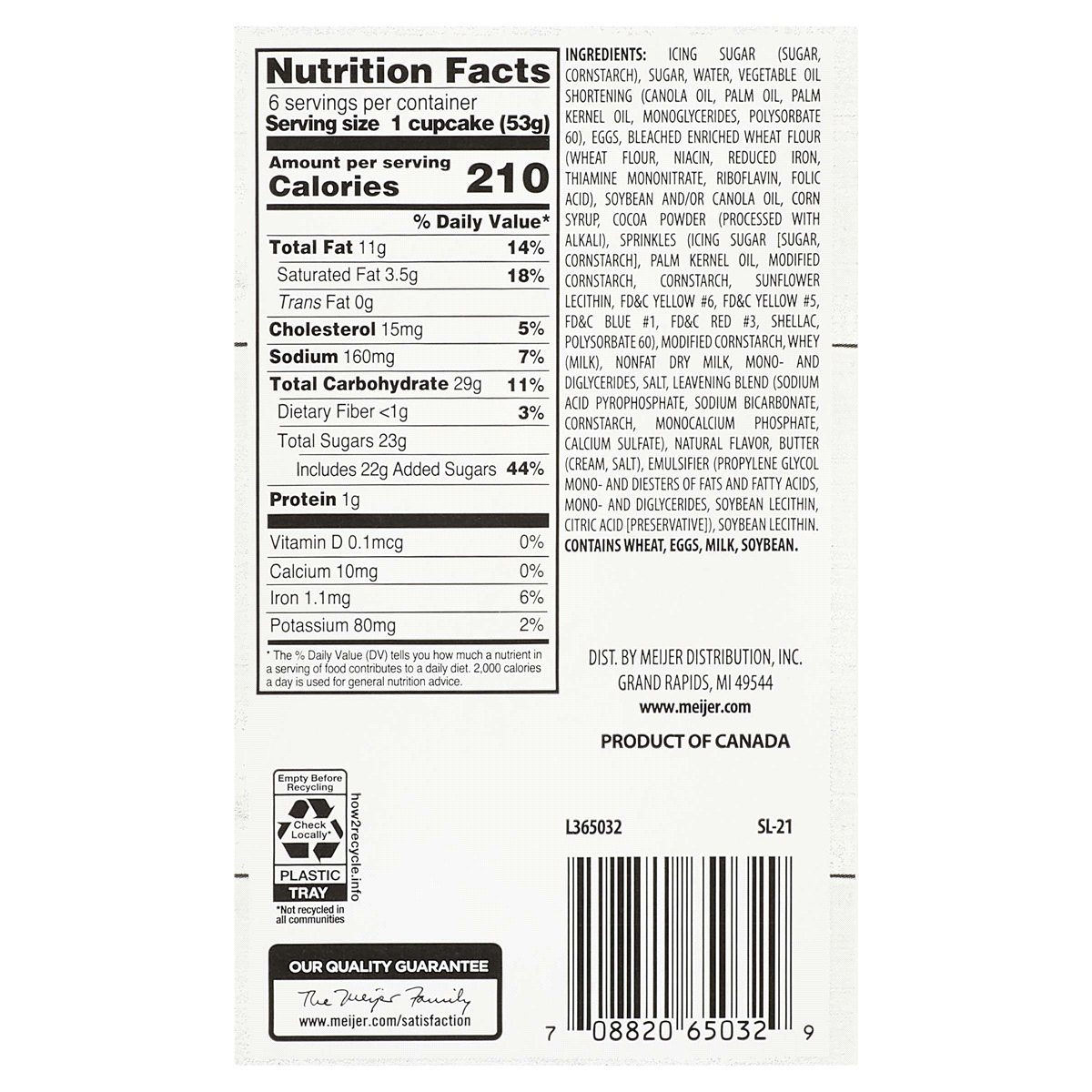 Meijer Cupcakes, Chocolate 6ct 6 ct Shipt