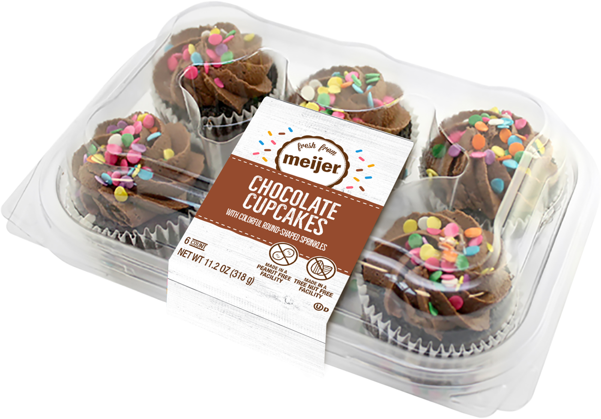 Meijer Cupcakes, Chocolate 6ct 11.2 oz Shipt