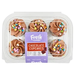 FRESH FROM MEIJER Meijer Cupcakes, Chocolate 6ct
