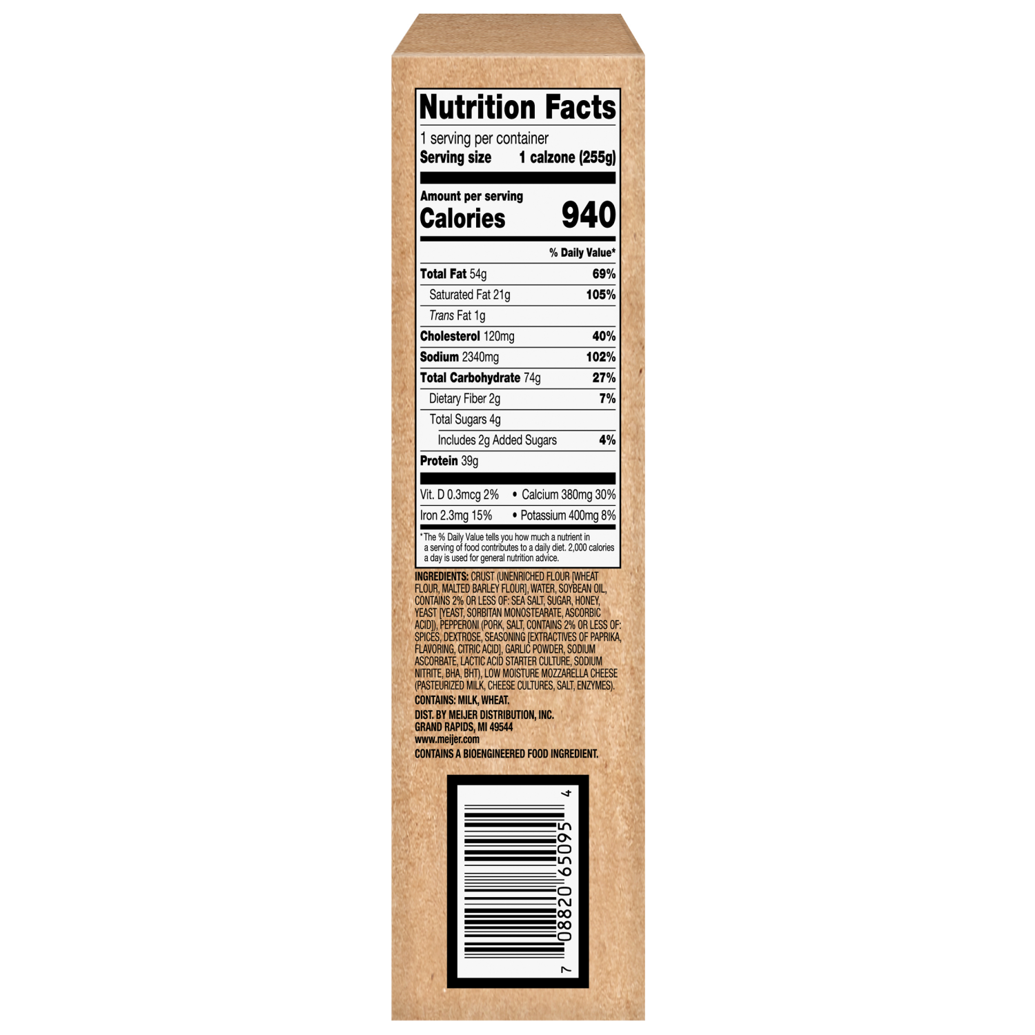 slide 5 of 7, Crafted Market by Meijer Pepperoni and Cheese Calzone, 9 oz., 9 oz