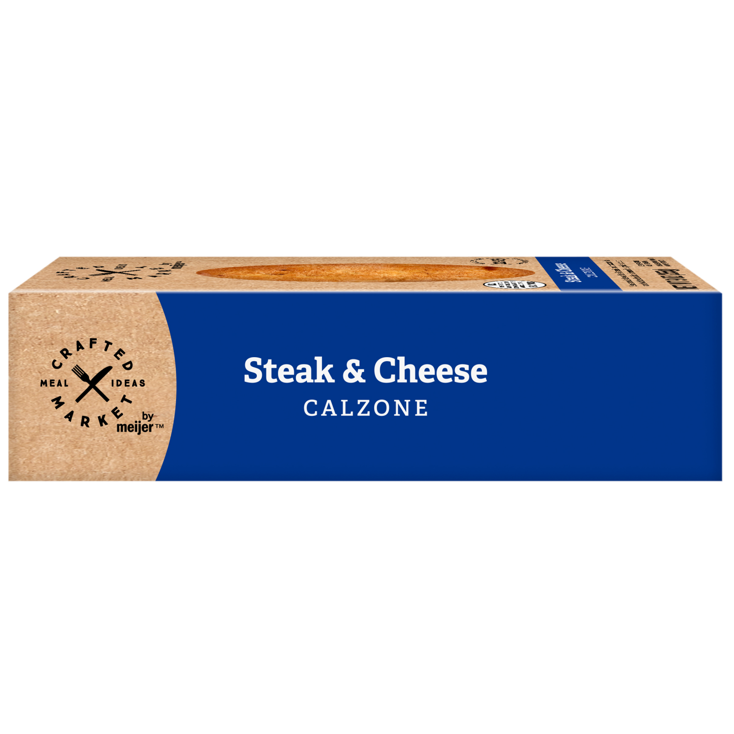 slide 4 of 7, Crafted Market by Meijer Steak and Cheese Calzone, 9 oz., 9 oz