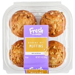 Fresh from Meijer Muffins, Banana Nut, 4ct