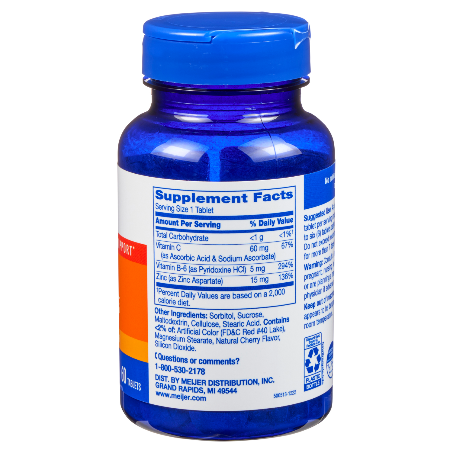 slide 3 of 3, Meijer BB Zinc Chewable, 60 ct