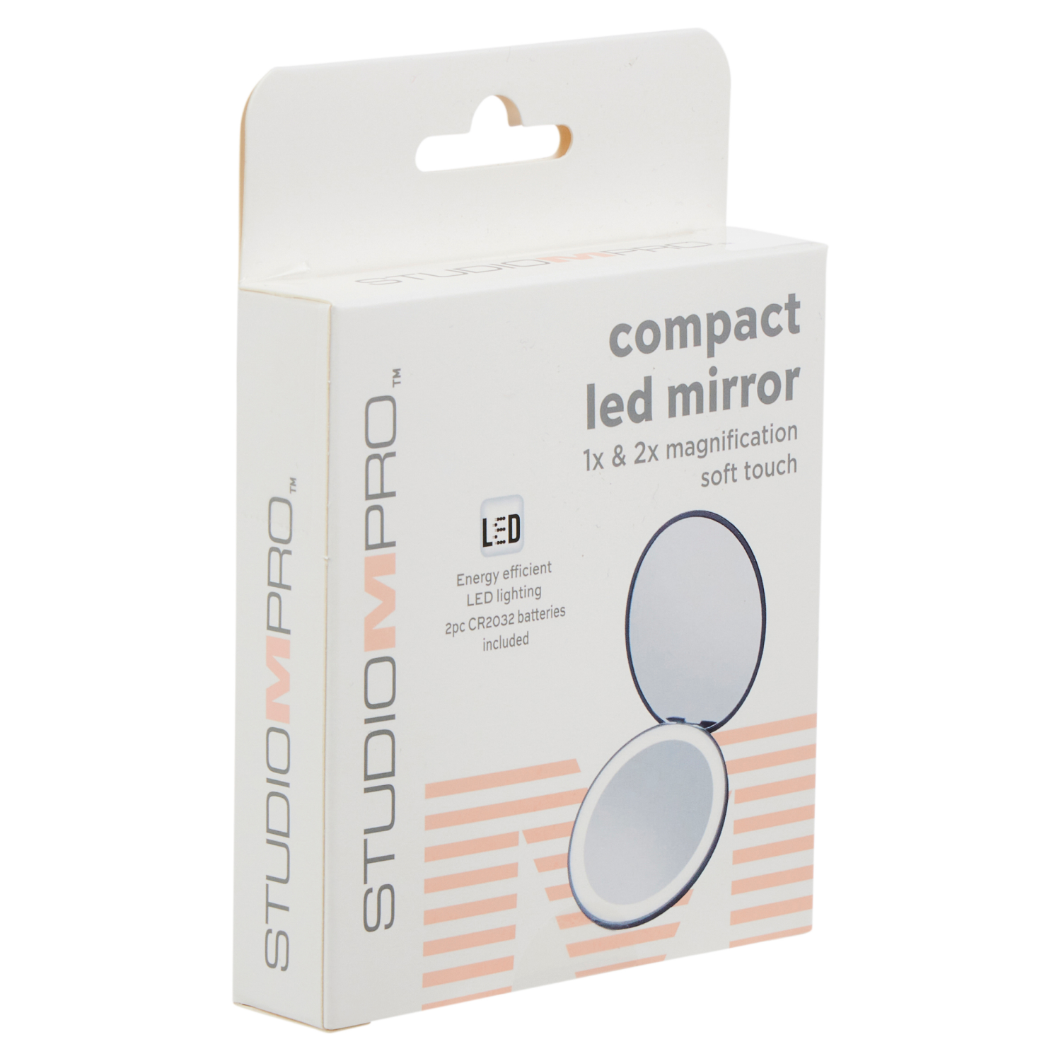 slide 4 of 5, Studio M Professional Studio M Pro Compact LED Mirror soft touch, 1 ct