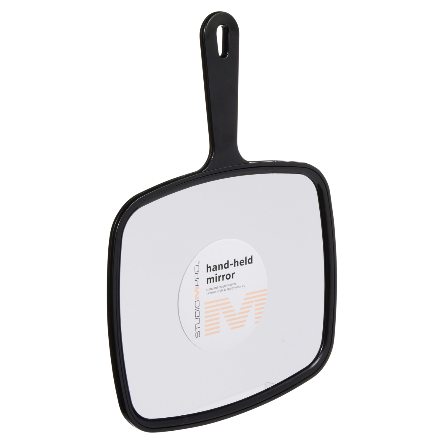 slide 5 of 6, Studio M Professional Studio M Pro Hand Held Mirror 1x, 9 in x 8 in