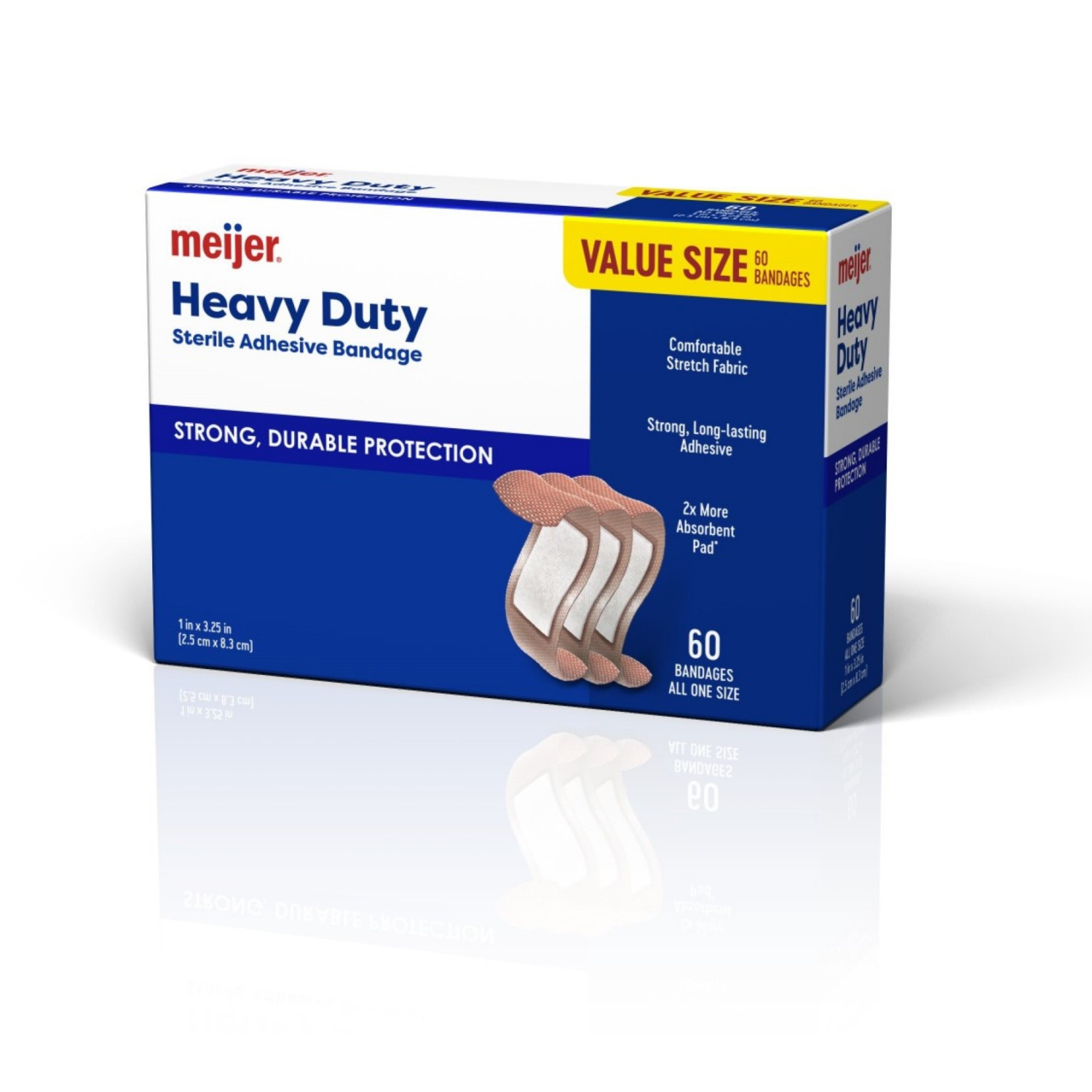 slide 2 of 4, Meijer Fabric Sturdy Strip, 60 Count, 60 ct