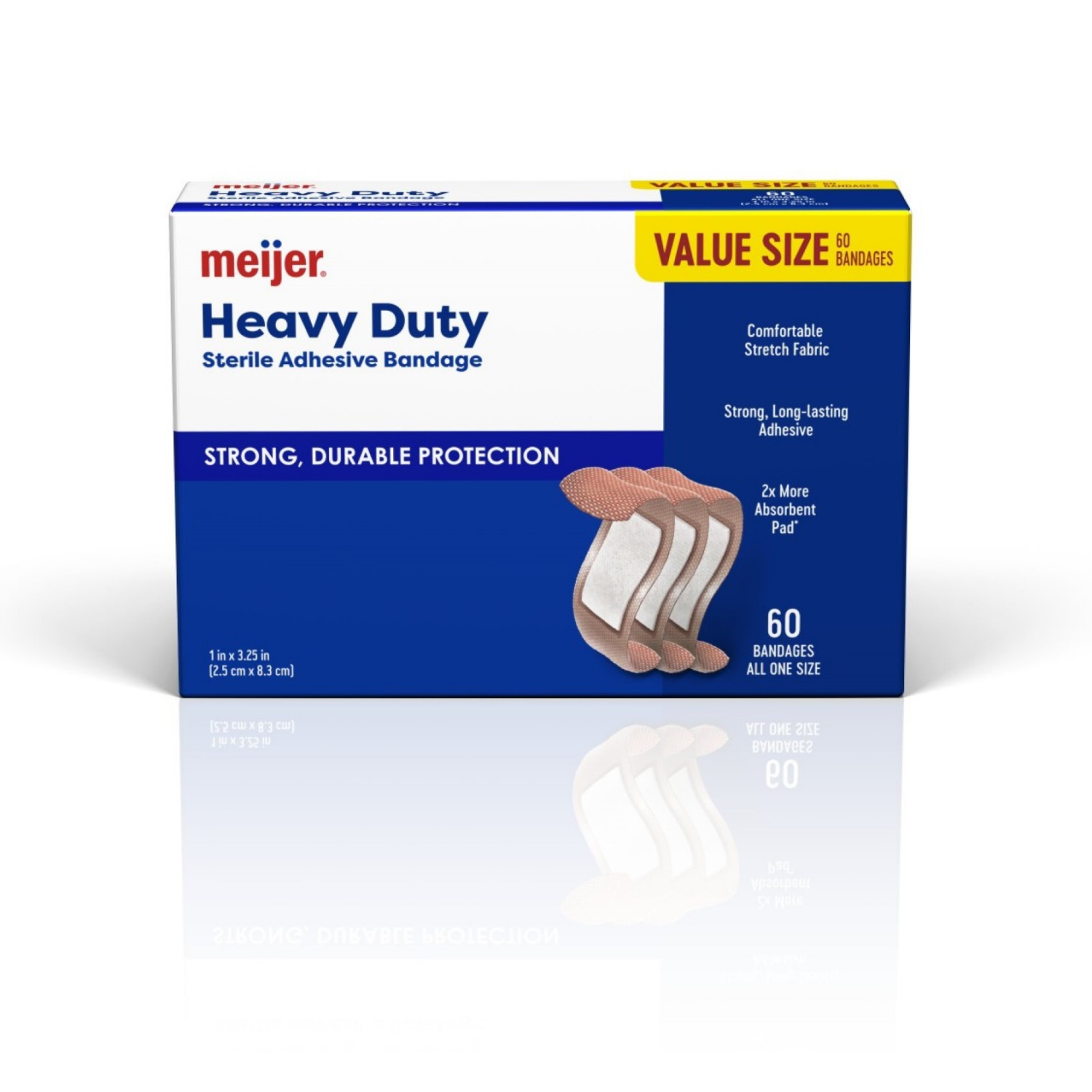 slide 1 of 4, Meijer Fabric Sturdy Strip, 60 Count, 60 ct