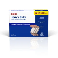 Meijer Heavy Duty Sterile Adhesive Bandage, 1 In X 3.25 In, 60 Ct