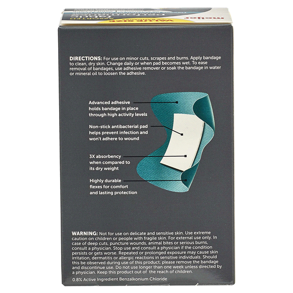 slide 4 of 5, Meijer Assorted Fabric Performance Adhesive Bandages Value Pack, 50 ct