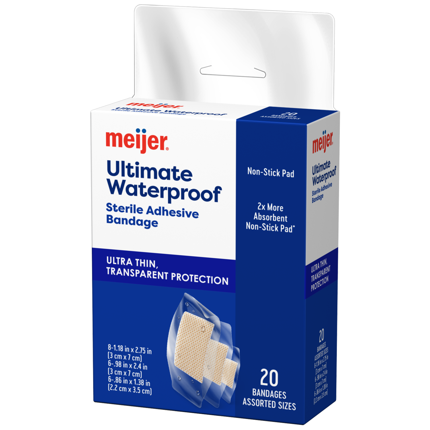 slide 3 of 4, Meijer Ultimate Waterproof Adhesive Bandages, 20 ct