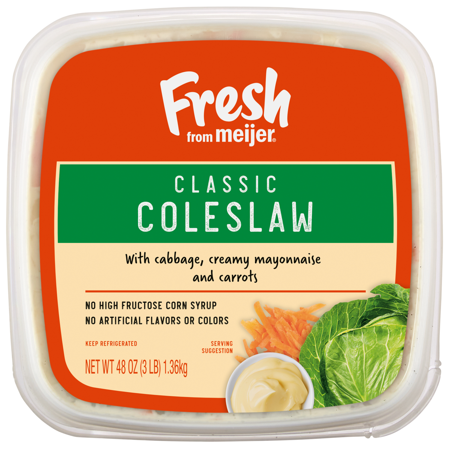 slide 4 of 4, Fresh from Meijer Coleslaw, 48 oz, 3 lb
