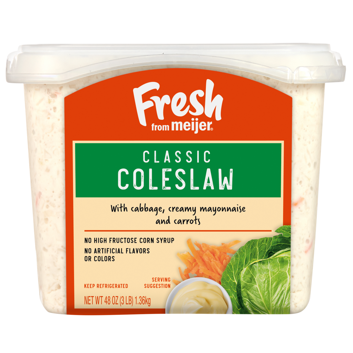 slide 1 of 4, Fresh from Meijer Coleslaw, 48 oz, 3 lb