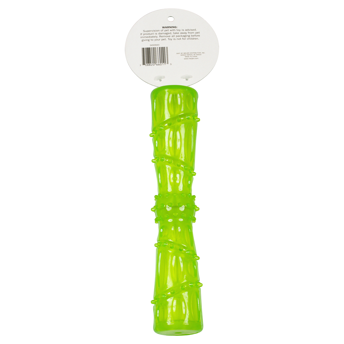 slide 2 of 2, Meijer Durable Squeaker Stick Dog Toy, 11 in, 11"       