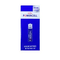 Meijer Powercell Battery Aaa 8 Pack Paper Box