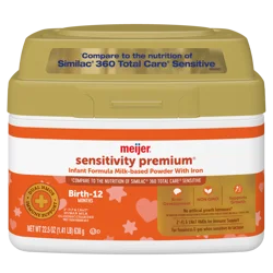 Meijer Sensitivity Baby Formula Powder With Iron, Reduced Lactose