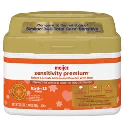 Meijer Sensitivity Baby Formula Powder With Iron, Reduced Lactose