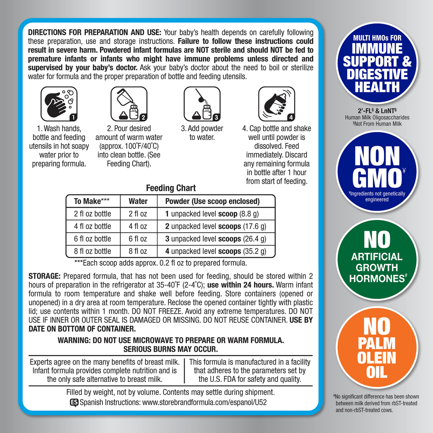 slide 3 of 7, Meijer Advantage Baby Formula Powder with Iron, 23.2 oz