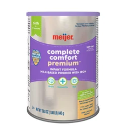 Meijer Value Size Complete Comfort Baby Formula Powder With Iron, Non-Gmo, Easy To Digest, 29.8 Oz