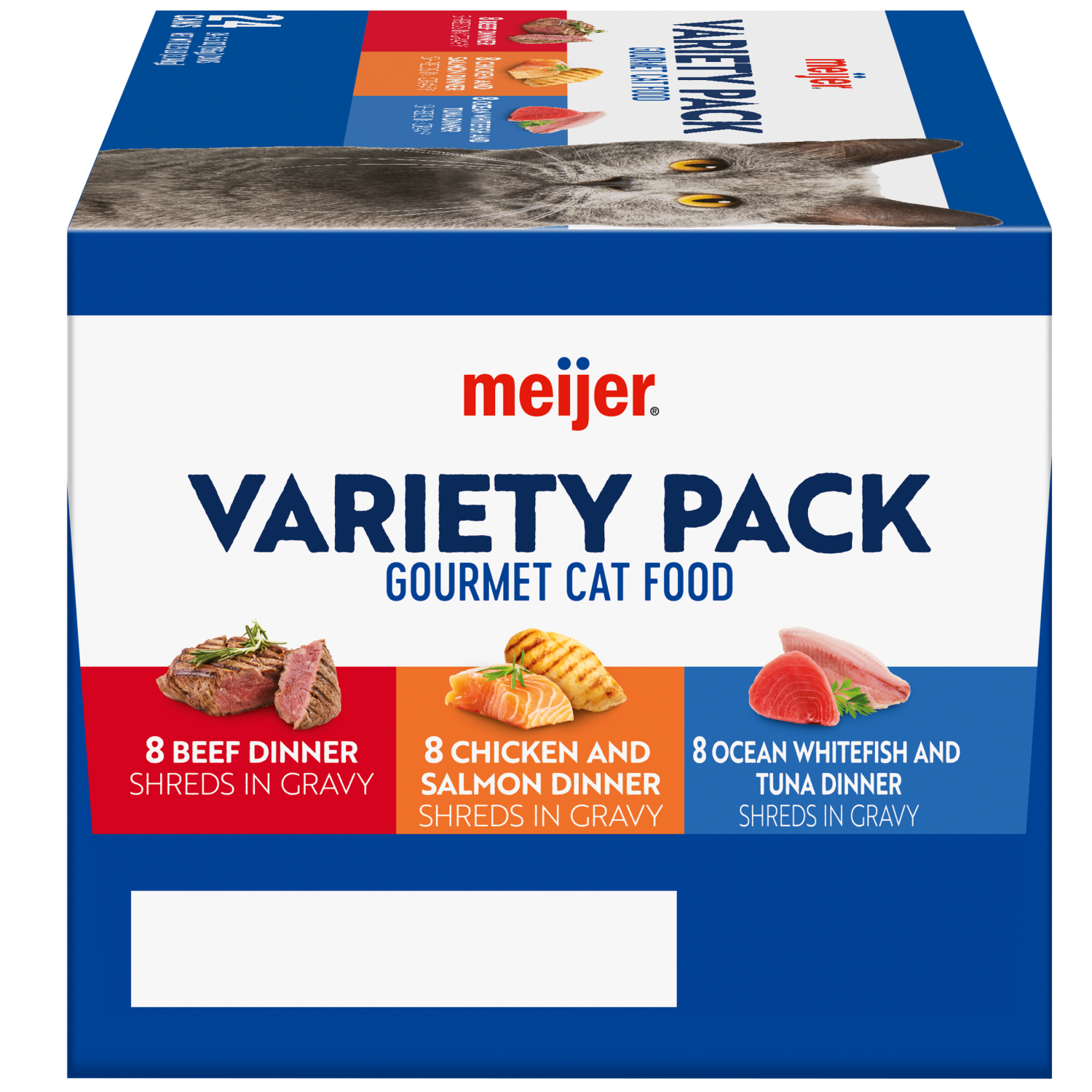 slide 5 of 8, Meijer Wet Cat Shreds Variety Pack 24 cans 5.5oz, 24 cans, 5.5 oz