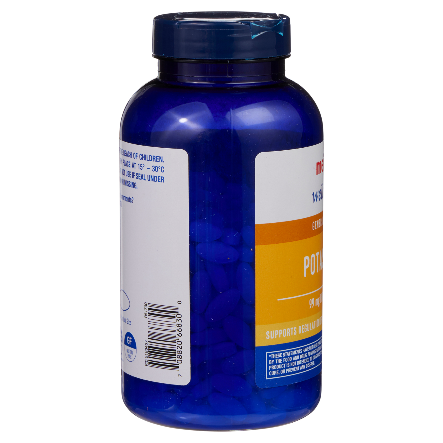 slide 2 of 5, Meijer Wellness Meijer Bb Potassium Cplt, 500 ct; 99 mg