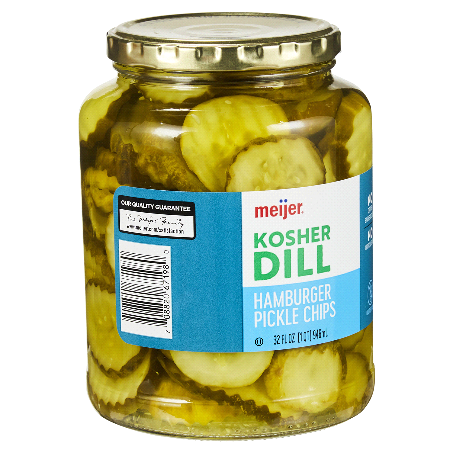 slide 4 of 5, Meijer Kosher Dill Hamburger Slices, 32 oz