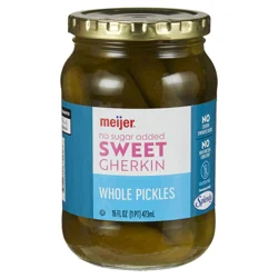 Meijer No Sugar Added Sweet Gherkin Pickles, 16oz