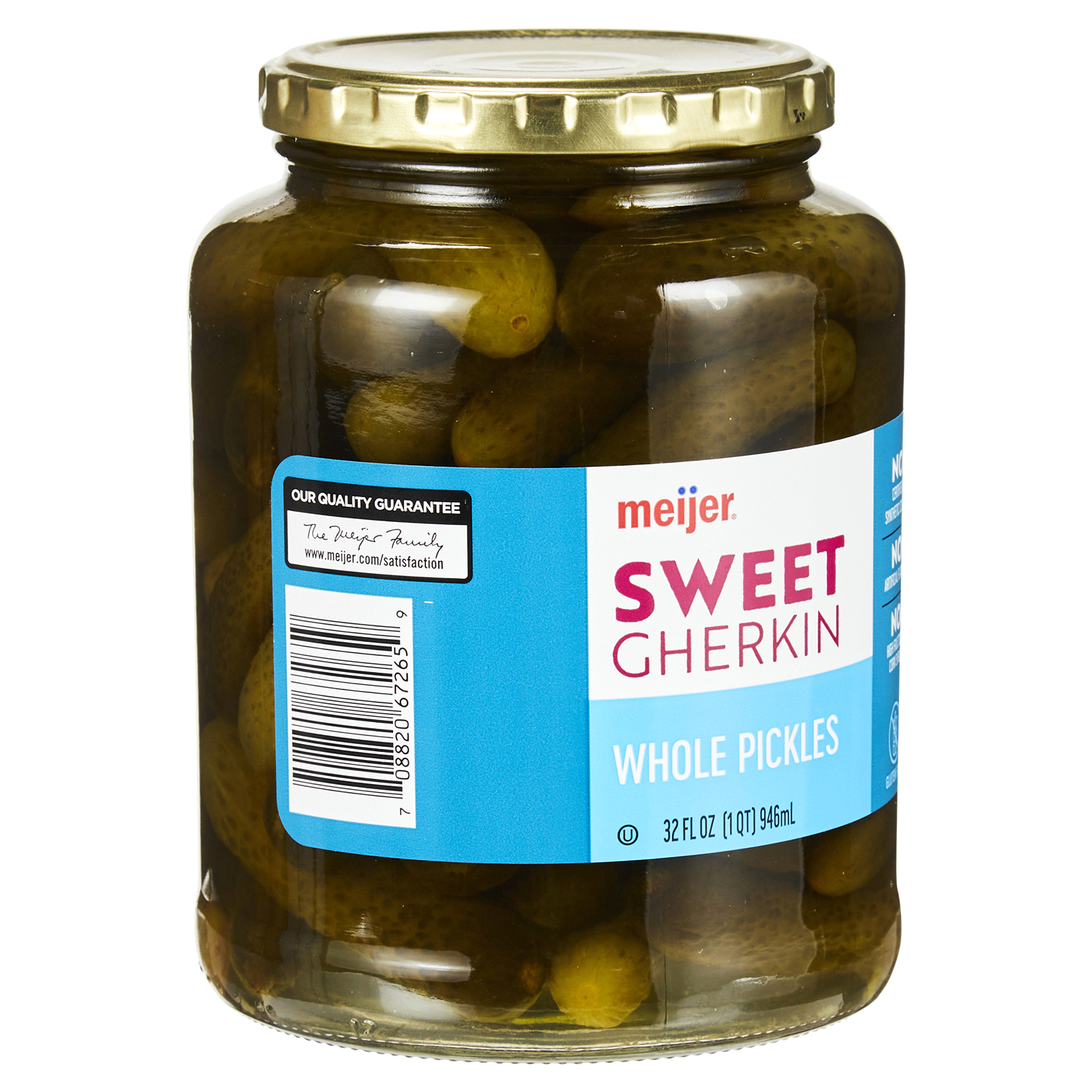 slide 4 of 5, Meijer Pickles Sweet Gherkin 32Oz, 32 oz