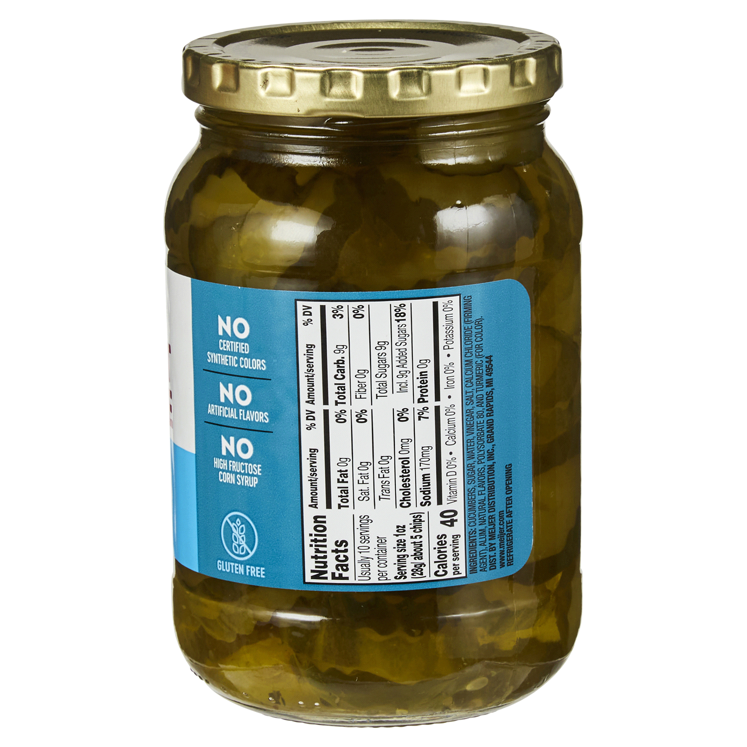 slide 3 of 5, Meijer Pickles Sweet Chips 16Oz, 16 oz