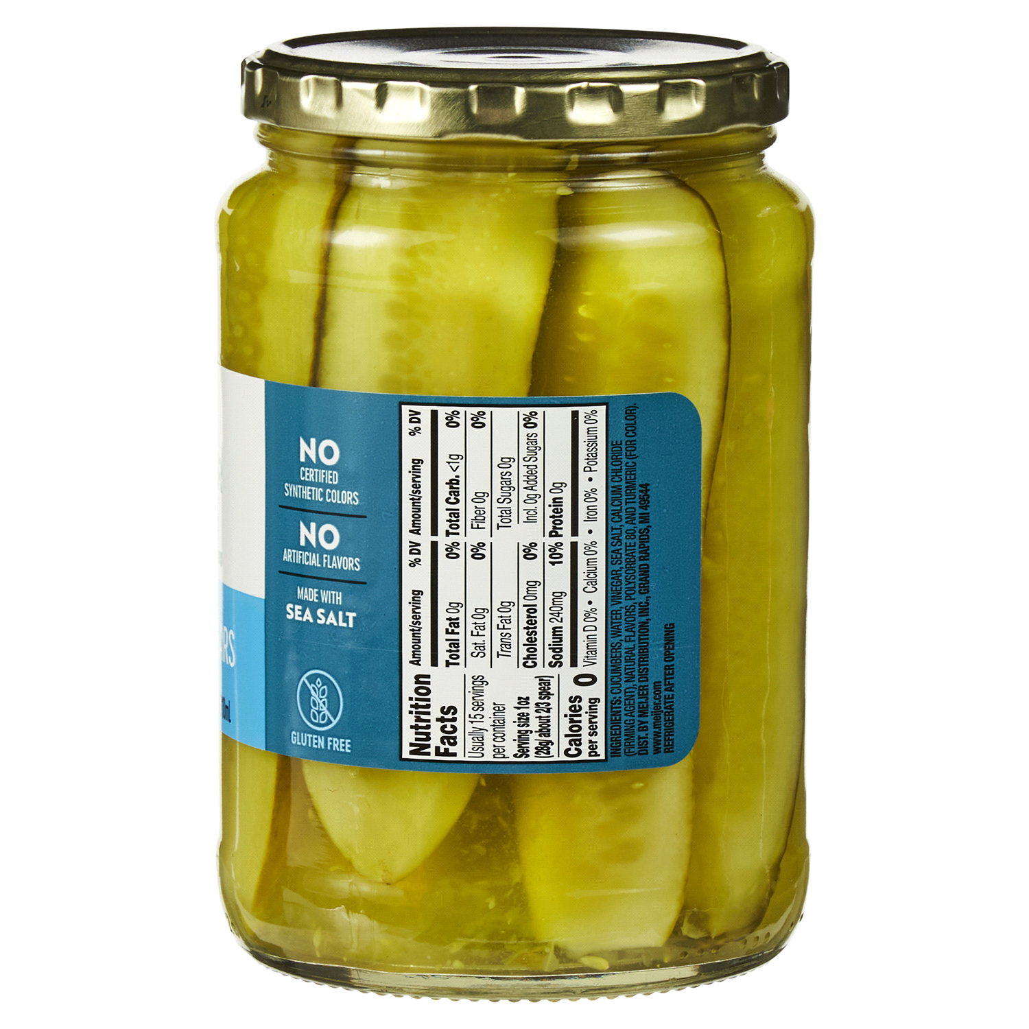 slide 3 of 5, Meijer Kosher Dill Pickle Spears, 24 oz