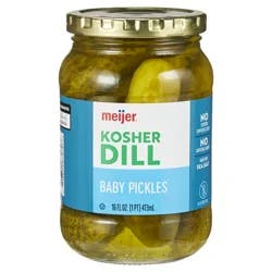 Meijer Baby Kosher Dill Pickles- 16 oz