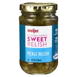 Meijer No Sugar Added Sweet Relish, 8 Oz