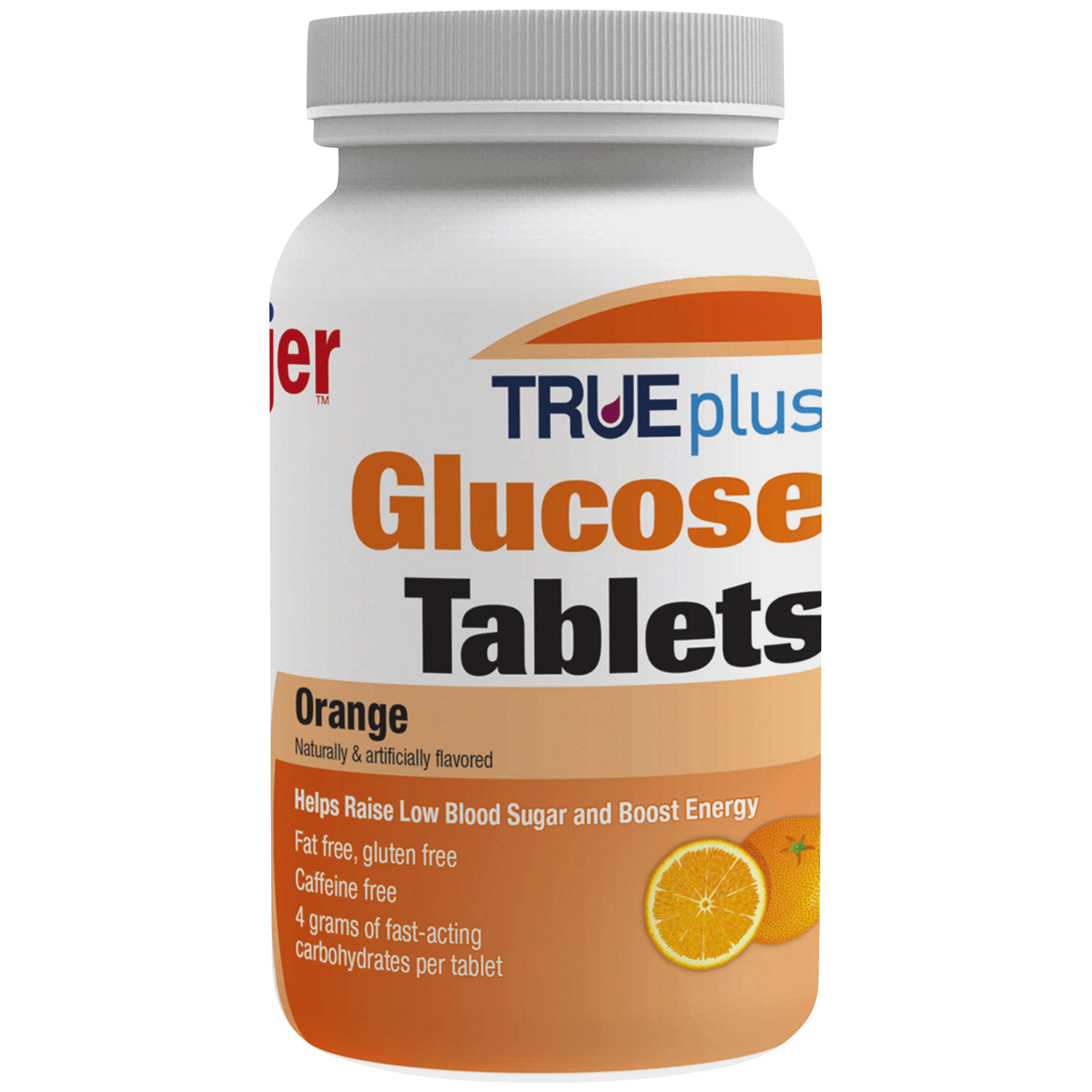 slide 1 of 1, Meijer TruePlus Glucose Tablets - Orange, 50 ct, 50 ct