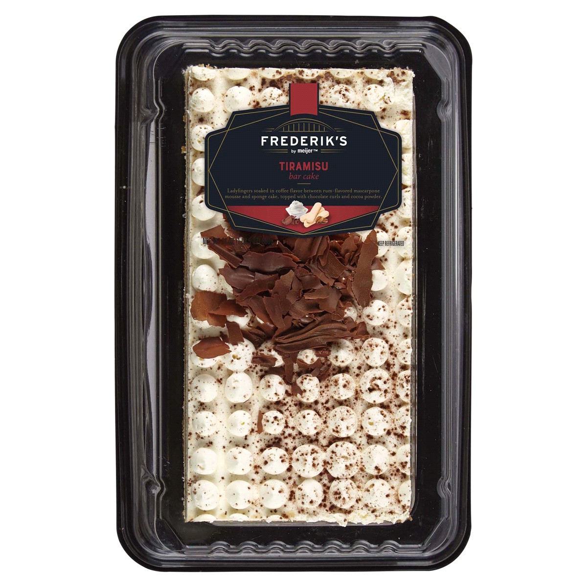 slide 1 of 4, FREDERIKS BY MEIJER Frederik's by Meijer Tiramisu Bar Cake, 21 oz, 21 oz