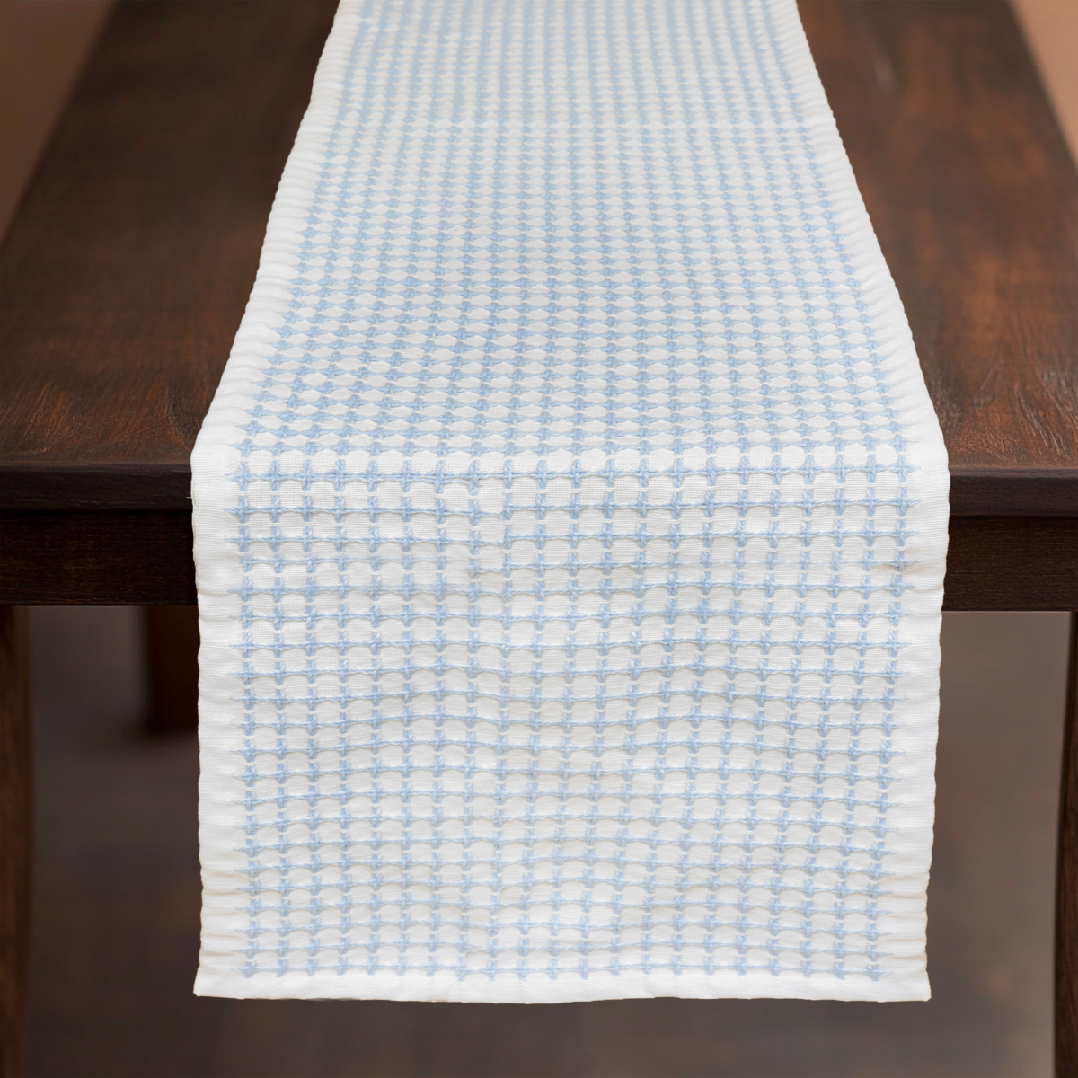 slide 2 of 2, Room & Retreat Seasonal Braided Grid XL Runner Sky, 60 in x 84 in, 1 ct