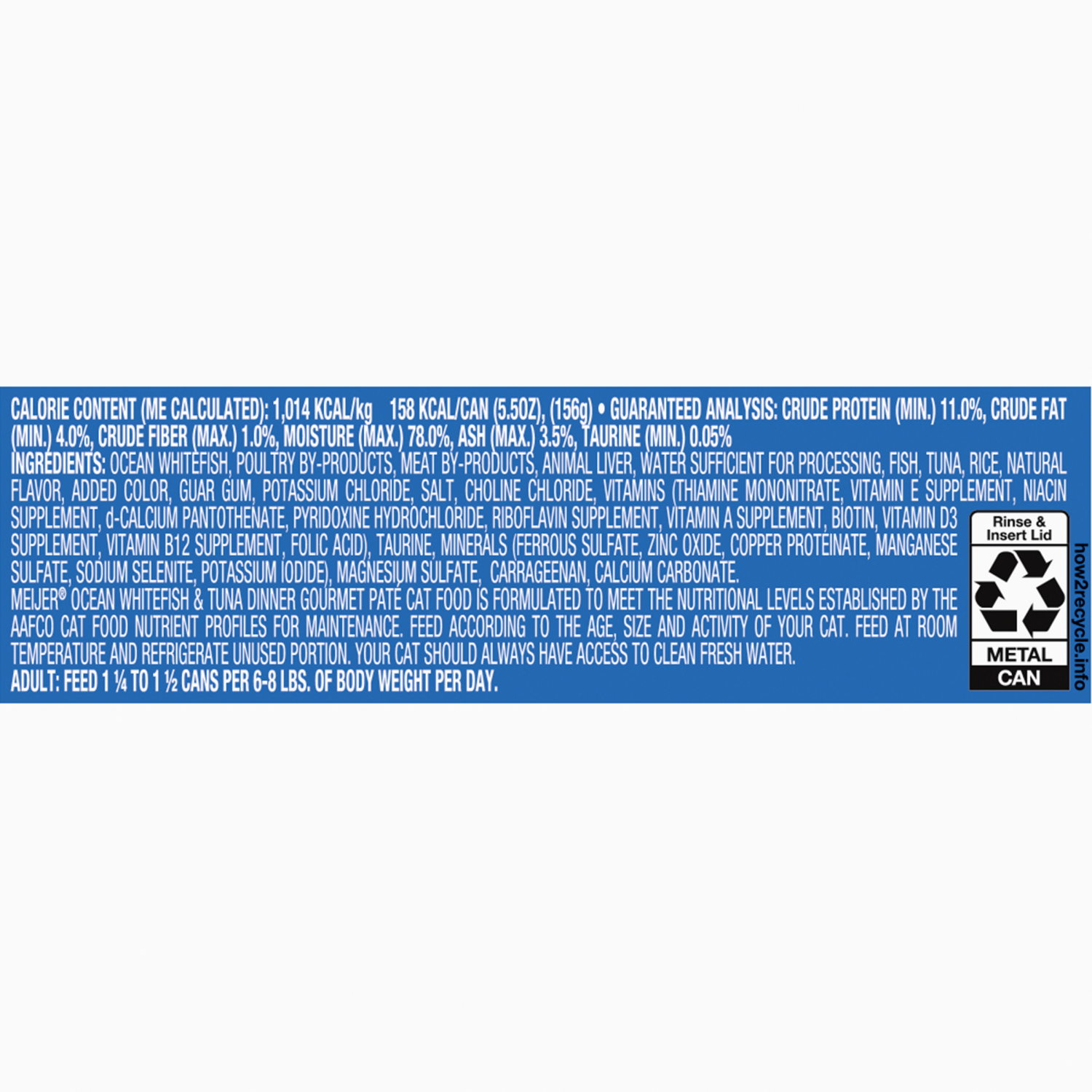 slide 3 of 3, Meijer Wet Cat Ocean Whitefish & Tuna Loaf, 5.5 oz