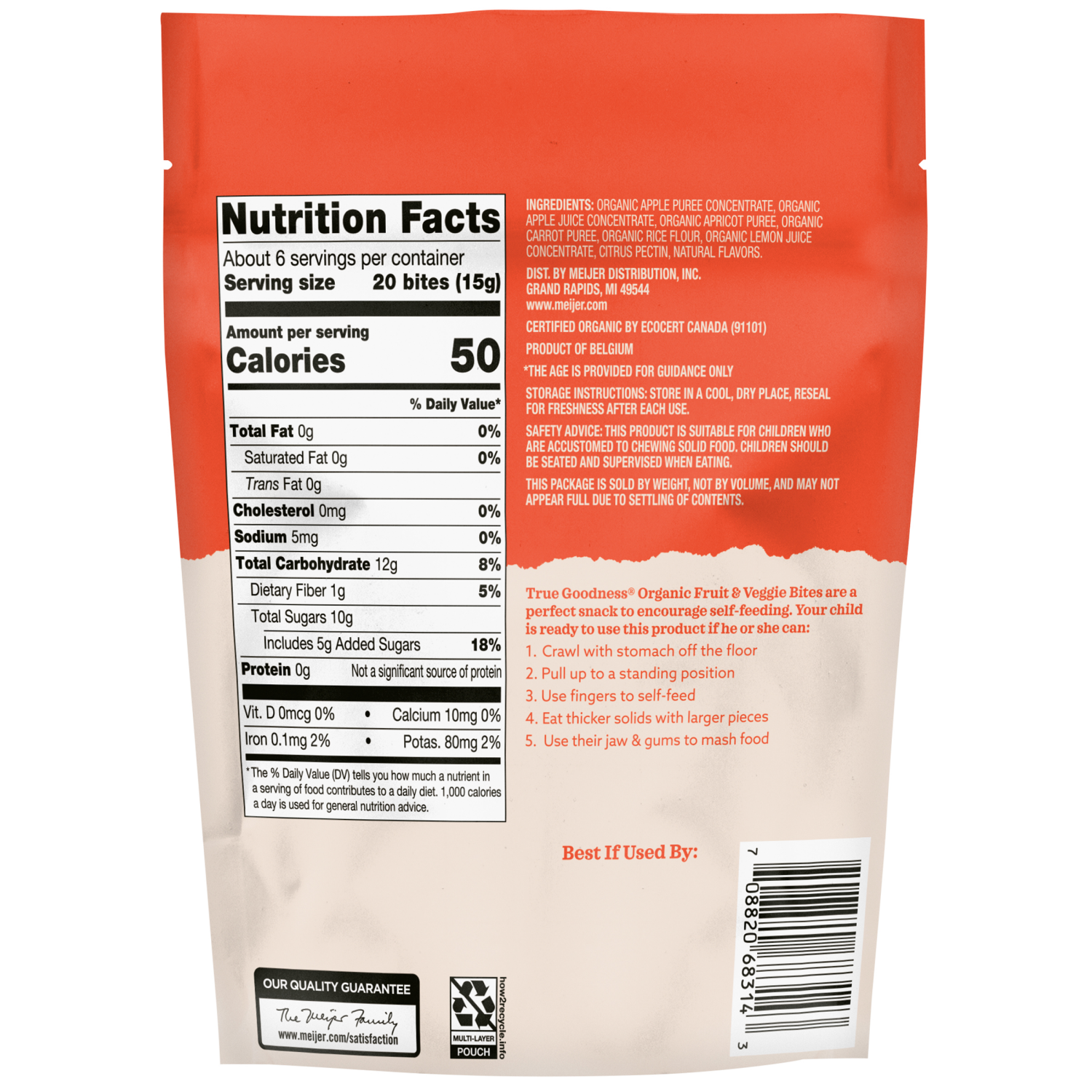 slide 2 of 2, True Goodness Fruit and Veg Bites, Apple Apricot Carrot, 1 ct